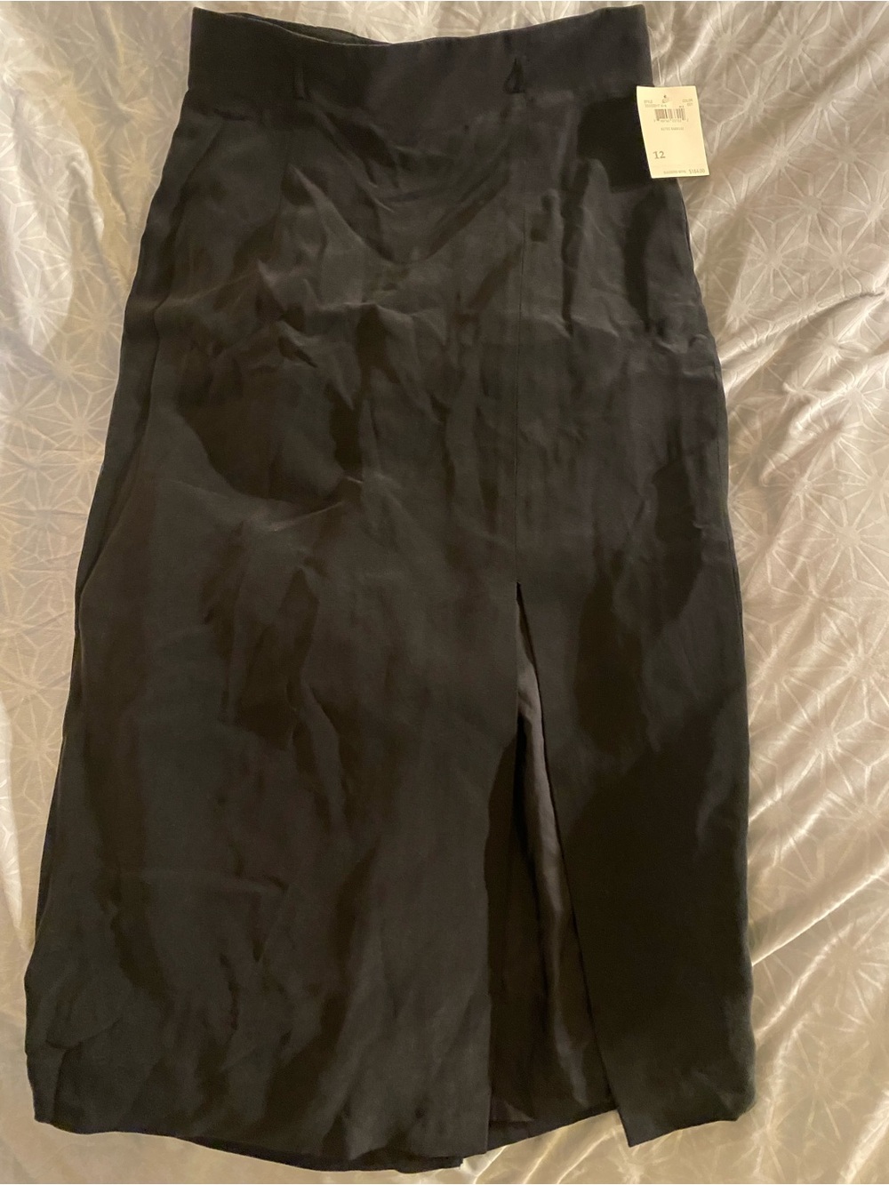 Dana Buchman Black Midi Skirt with Front Slit